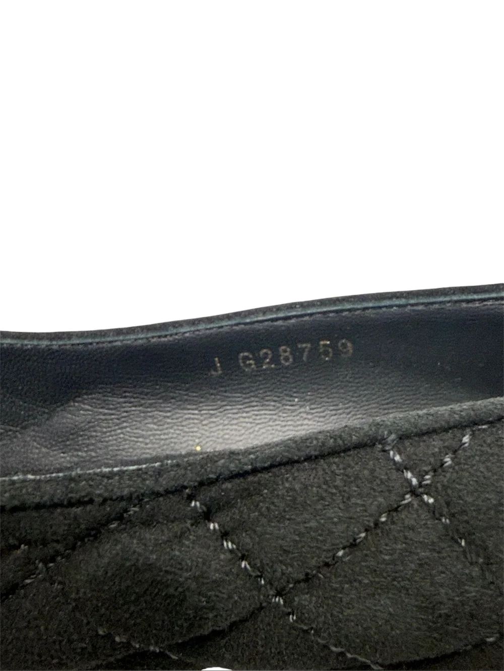Chanel Quilted CC Cap Toe Black Suede Pumps Size 39.5